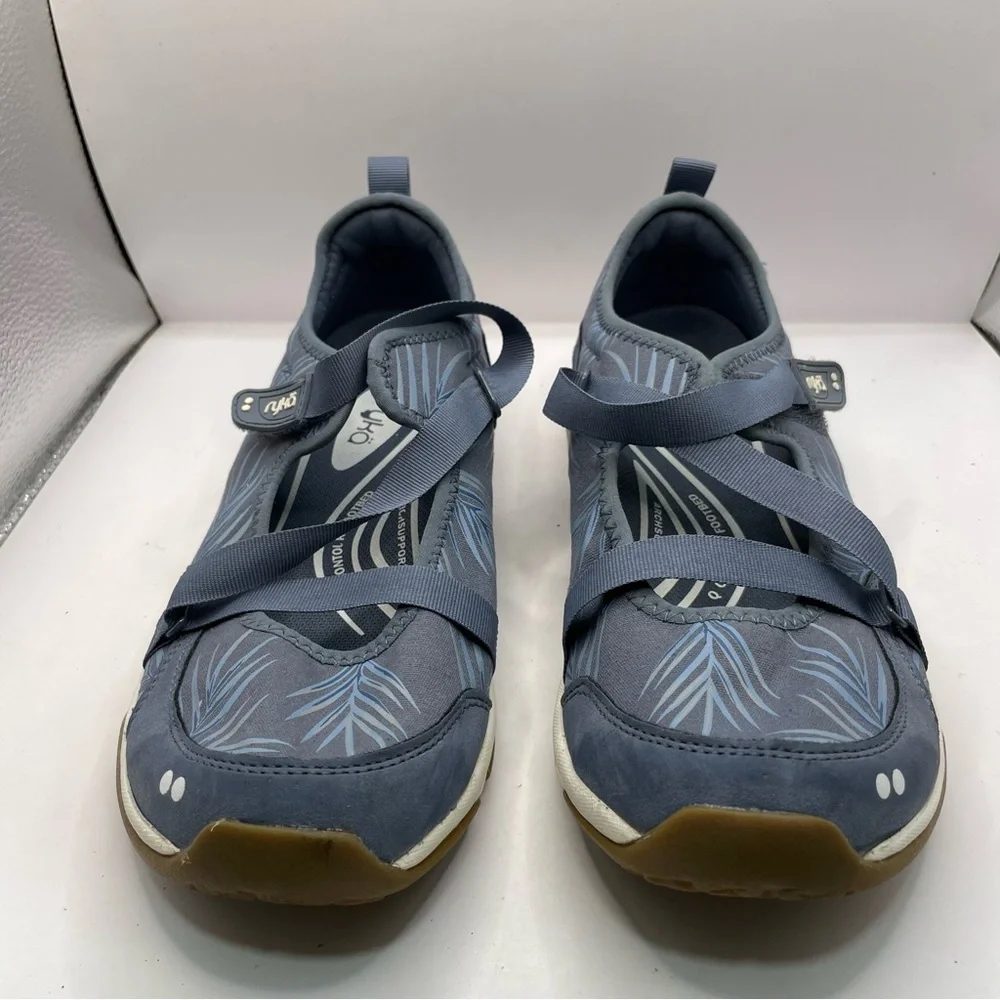 Ryka Kailee Comfort Shoe Textile Blue Fern Design Size women’s 9m arch support - Picture 3 of 7